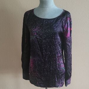 Scilla By Dora Landa 100% Silk Blouse 